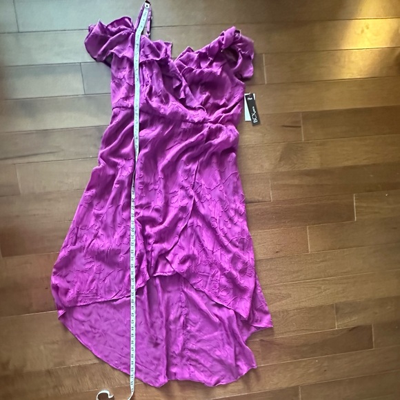 BCX Plus Pink Purple Mauve Ruffled Textured High-Low Dress. Size 1X. NWT! - Picture 7 of 13